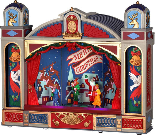 Balletto di Natale, edificio animato per villaggio di Natale in Porcellana Casa e cucina/Decorazioni per interni/Addobbi e decorazioni per ricorrenze/Decorazioni natalizie/Oggettistica MagiediNatale.it - Altamura, Commerciovirtuoso.it