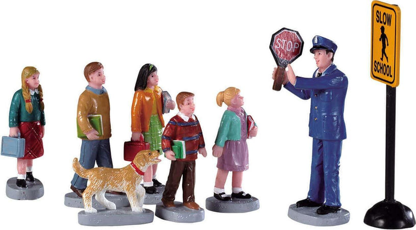 Bambini e vigile urbano a scuola personaggio per villaggio di Natale in poliresina Casa e cucina/Decorazioni per interni/Addobbi e decorazioni per ricorrenze/Decorazioni natalizie/Oggettistica MagiediNatale.it - Altamura, Commerciovirtuoso.it