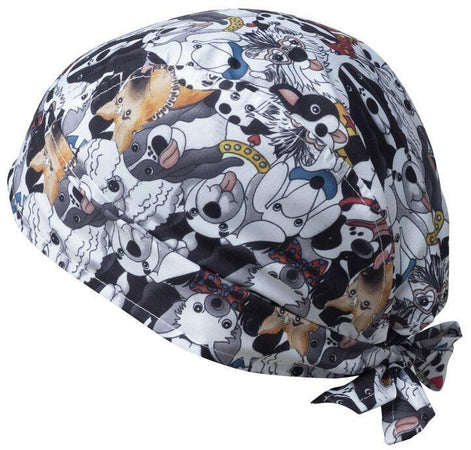Bandana Medicale Fantasia Cani Tessuto Antibatterico Bandana Cucina Stampata