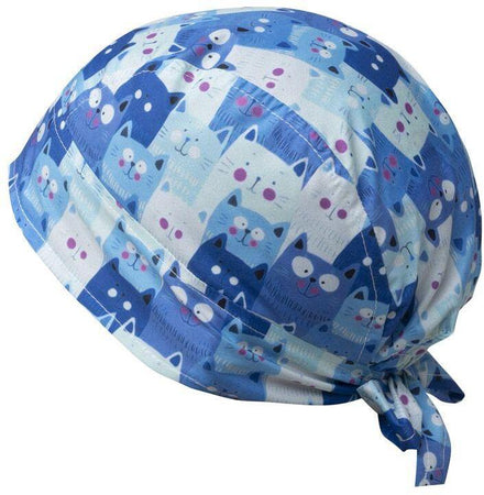 Bandana Medicale Fantasia Gatti Tessuto Antibatterico Bandana Cucina Stampata