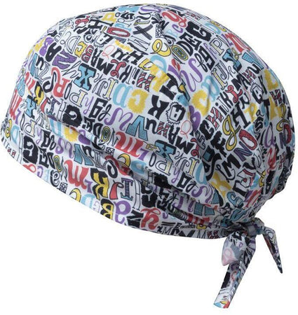 Bandana Medicale Fantasia Lettere Tessuto Antibatterico Bandana Cucina Stampata