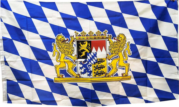 Bandiera Baviera Con Leoni Baden-Wurttemberg Da Appendere 100x150 Cm Sport e tempo libero/Fan Shop/Patio prato e giardino/Bandiere per esterno Il Distintivo - Pesaro, Commerciovirtuoso.it