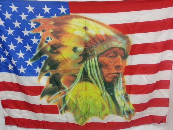 Bandiera Indiano USA Sport e tempo libero/Fan Shop/Calcio/Bandiere e gagliardetti Il Distintivo - Pesaro, Commerciovirtuoso.it