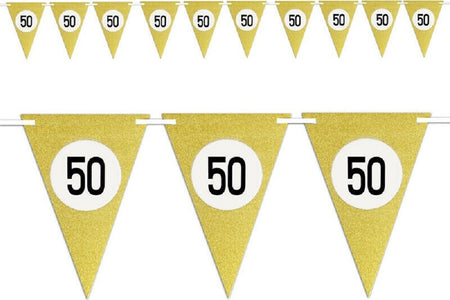 Bandierine Festa Compleanno Anniversari Set 10pz Triangolari Festone Oro 50 Anni Casa, arredamento e bricolage > Prodotti per Feste > Festoni e Palloncini Trade Shop italia - Napoli, Commerciovirtuoso.it
