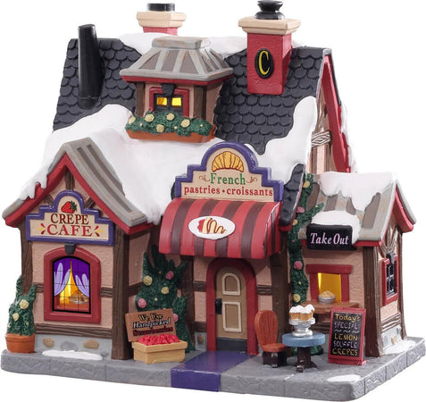 Bar Cafè Crepe, edificio illuminato per villaggio di Natale in porcellana Casa e cucina/Decorazioni per interni/Addobbi e decorazioni per ricorrenze/Decorazioni natalizie/Oggettistica MagiediNatale.it - Altamura, Commerciovirtuoso.it