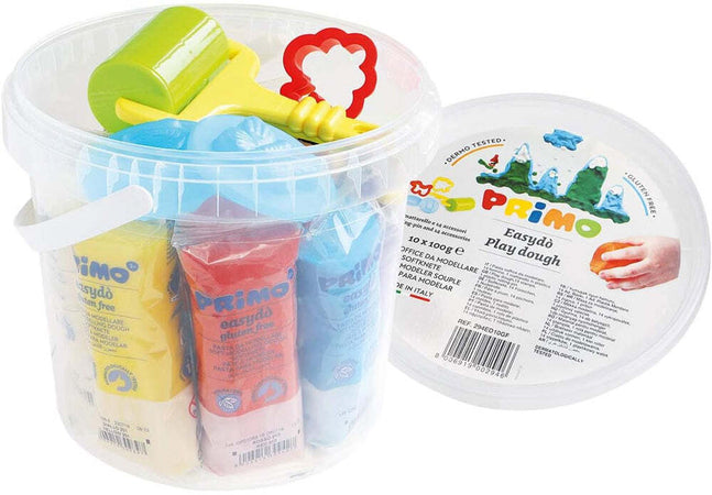 Barattolo 10 Panetti x 100 Gr Plastilina Modellabile Pasta Colorata per Bambini