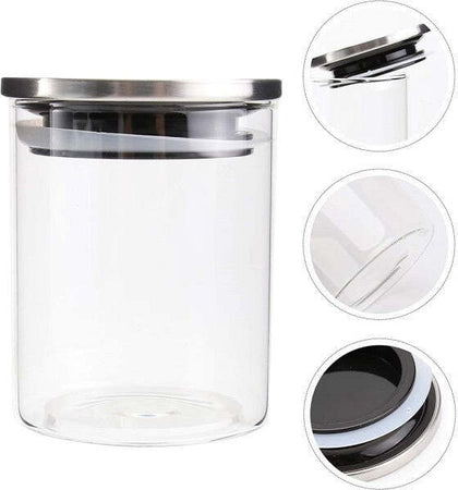 Barattolo-700ml-Sottovuoto-Alimenti-In-Vetro-Trasparente-Per-Cereali-Snack-Cucina