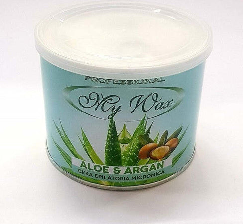 Barattolo-Cera-Depilatoria-Liposolubile-Aloe-Argan-400-Ml-Depilazione-Ceretta