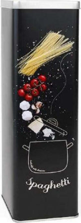 Barattolo-Contenitore-In-Metallo-Privilege-Nero-9-X-9-X-30-Cm-Accessorio-Cucina