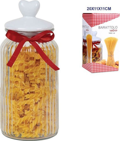 Barattolo-In-Vetro-Con-Tappo-Coperchio-In-Ceramica-Decorato-Cuore-1800-Ml