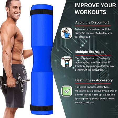 Barbell Squat Pad Cuscino Bilanciere Collo Per Sollevamento Pesi Squat 45x10 Cm Sport e tempo libero/Fitness e palestra/Potenziamento muscolare/Pesi e accessori/Barre Trade Shop italia - Napoli, Commerciovirtuoso.it
