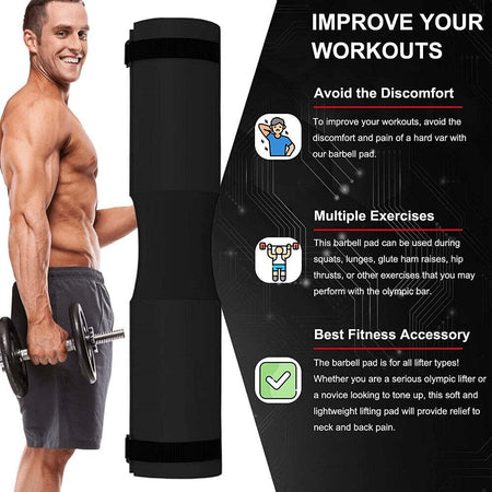 Barbell Squat Pad Cuscino Bilanciere Collo Per Sollevamento Pesi Squat 45x10 Cm Sport e tempo libero/Fitness e palestra/Potenziamento muscolare/Pesi e accessori/Barre Trade Shop italia - Napoli, Commerciovirtuoso.it