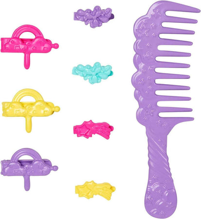 Barbie - Bambola Barbie Dreamotpia Chioma Da Favola 2023, Capelli Fantasia Con Treccia E Piega, Extension Arcobaleno, Strumento Per Lo Styling E Accessori, Giocattoli Per Bambini 3+ Anni, Hnj06 Mattel