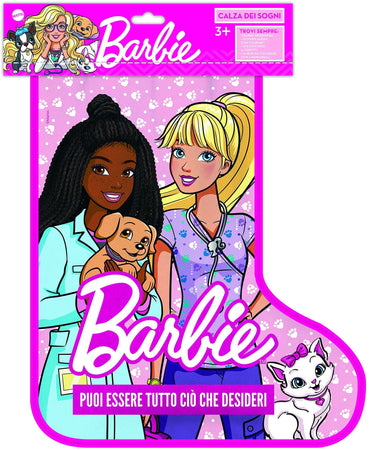 Barbie - Barbie Calza Dei Sogni 2023, Calza Della Befana Dedicata Ai Cuccioli, 1 Stetoscopio, 4 Cerotti, Giocattolo Per Bambini 3+ Anni, Hpb61 Mattel