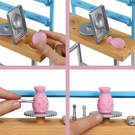 Barbie Relax And Create Atelier - Playset Con Bambola E Plastilina Per Vasi E Pittura - 25+ Accessori - Alta 29 Cm - Regalo Per Bambini 3-7 Anni, Hcm85 Mattel