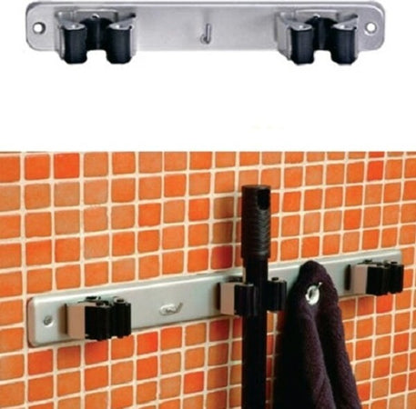 Barra-Portascope-2-Posti-Magic-Holder-Sostegno-Murale-Appendiscope-Fissaggi-Muro