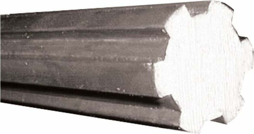 Barra scanalata con profilo interno 21x25x5mm e lunghezza 1 mt