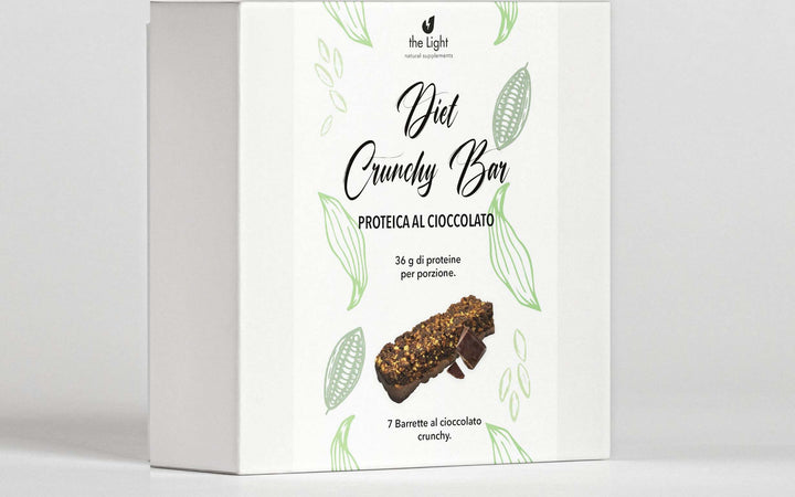 Barretta Dietetica Croccante 7.Pz. Diet Crunchy Bar 7 Barrette Proteiche Al Riso Soffiato Di Soia E Cioccolato Alto Contenuto Di Proteine E Fibre Salute e cura della persona/Alimentazione e nutrizione/Barrette e bibite nutrizionali/Barrette nutrizionali/Barrette proteiche The Light Nutrition - Milano, Commerciovirtuoso.it