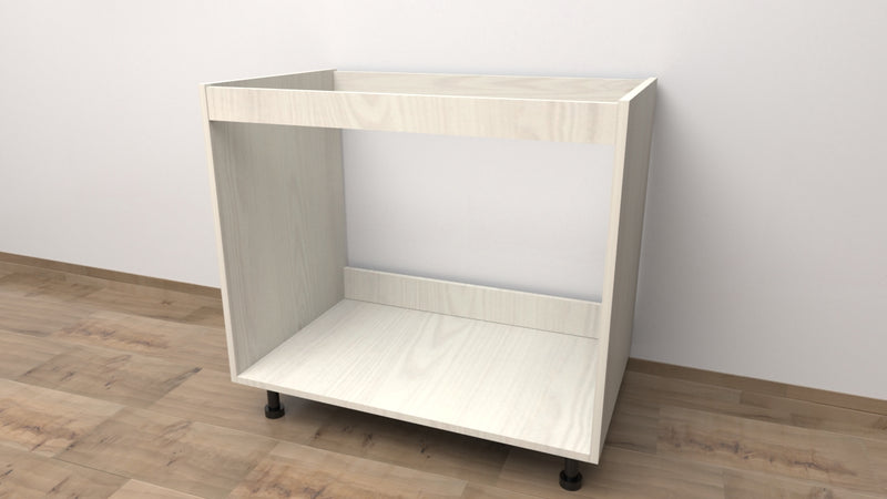 Base per lavello d’appoggio completa di 2 ante spedizione in kit Lunghezza 80 Profondità 55 Altezza 72 esclusi piedini Altezza piedini 10 cm in colore larice bianco