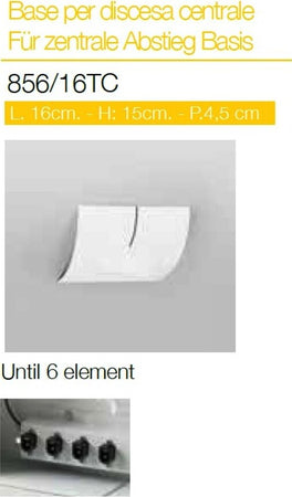 Base-moderna-Cattaneo-illuminazione-LINE-SYSTEM-856-16TC-accessorio-6-elementi-metallo-bianco-nero-sabbia-fissaggio-soffitto