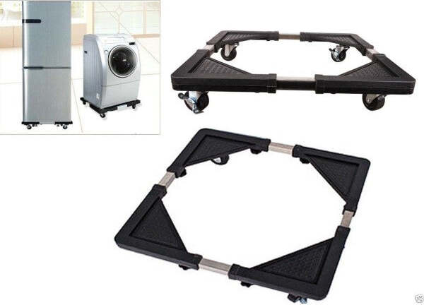 Base-Supporto-Per-Frigo-Frigorifero-Lavatrice-Con-Ruote-Piastra-Piccola