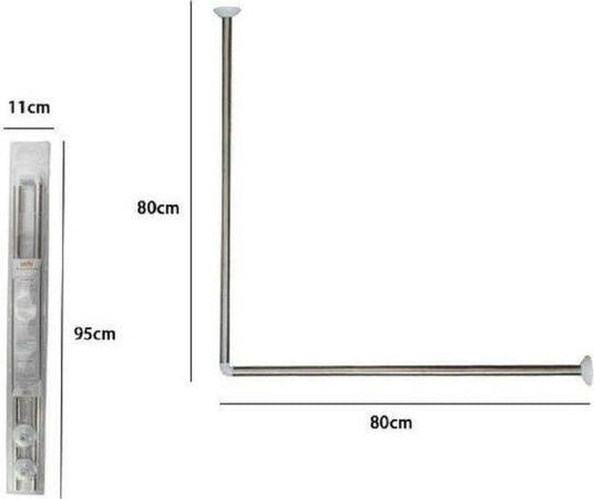 Bastone-Asta-Per-Tenda-Doccia-Barra-A-L-2-Lati-Angolare-Alluminio-80x80cm-69372