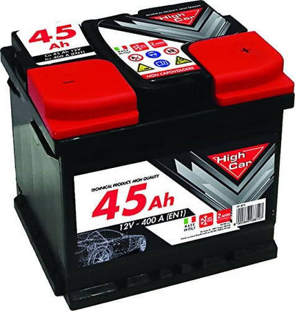Batteria Auto 45AH 12V - HIGH CAR High L1 Car Batteria Auto 45AH