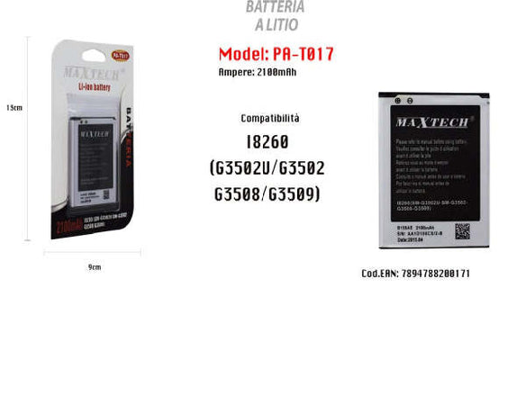 Batteria-Compatibile-Samsung-Galaxy-Trend-3-I8260-Maxtech-Li-ion-Battery-2100mah-Pa-t017