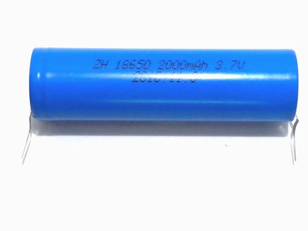 5 Batterie Litio 3,7V 2000mAh Ricaricabile Paglietta Linguette Terminale Saldabile