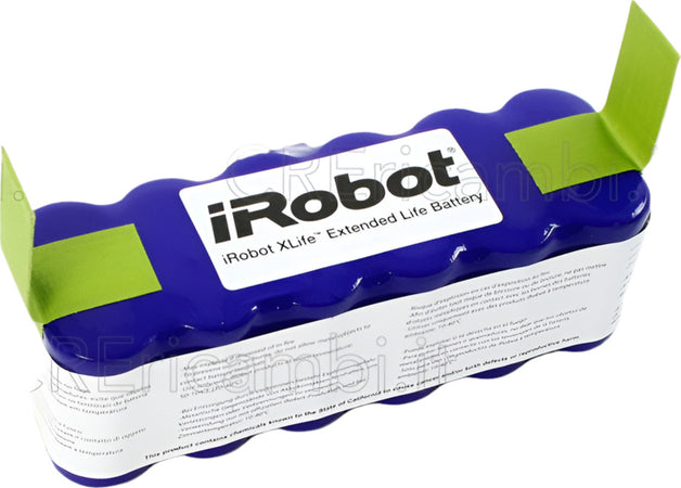 Batteria-Ni-Mh-RSP800-iRobot-XLife,-14.4V,-3Ah,-per-Scooba-450,-Roomba-500,-600,-700,-800,-900