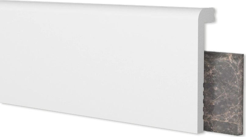 Battiscopa coprimarmo duropolimero bianco 2000x100x25mm Fai da te/Prodotti per la costruzione/Materiali da costruzione/Pavimenti/Materiali per pavimenti/Battiscopa Led Mall Home - Napoli, Commerciovirtuoso.it