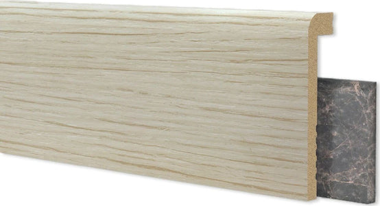 Battiscopa coprimarmo duropolimero effetto legno rovere sbiancato 2000x100x25mm Fai da te/Prodotti per la costruzione/Materiali da costruzione/Pavimenti/Materiali per pavimenti/Battiscopa Led Mall Home - Napoli, Commerciovirtuoso.it