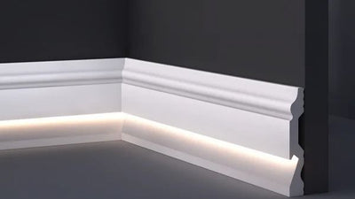 Battiscopa per led in duropolimero 2000x100x18mm Fai da te/Prodotti per la costruzione/Materiali da costruzione/Pavimenti/Materiali per pavimenti/Battiscopa Led Mall Home - Napoli, Commerciovirtuoso.it