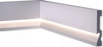 Battiscopa per led in duropolimero 2000x100x18mm Fai da te/Prodotti per la costruzione/Materiali da costruzione/Pavimenti/Materiali per pavimenti/Battiscopa Led Mall Home - Napoli, Commerciovirtuoso.it