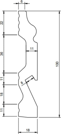 Battiscopa per led in duropolimero 2000x100x18mm Fai da te/Prodotti per la costruzione/Materiali da costruzione/Pavimenti/Materiali per pavimenti/Battiscopa Led Mall Home - Napoli, Commerciovirtuoso.it