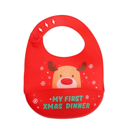 Bavaglia di natale in silicone decorazione natalizia per bambini