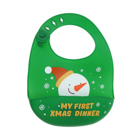 Bavaglia di natale in silicone decorazione natalizia per bambini