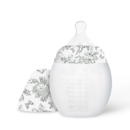 Biberon Elhee 240 ml Tartine et Chocolat "Toile de Jouy" Grigio 0m+