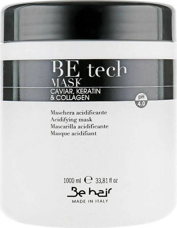 Be-hair-be-tech-maschera-acidificante-1000-ml-con-caviale,-cheratina-e-collagene,-al-profumo-di-loto-e-zenzero.