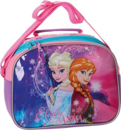 Beauty-Case-Da-Viaggio-Frozen-Cestino-Scuola-Elsa-Anna-25-Cm-Rosa-Azzurro