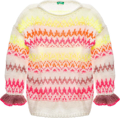 Benetton Pullover Bambina lavorato a maglia Multicolore Moda/Bambine e ragazze/Abbigliamento/Maglieria/Maglioni Scontolo.net - Potenza, Commerciovirtuoso.it