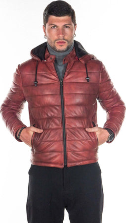 Berlino---Piumino-Uomo-Bordeaux-in-vera-pelle