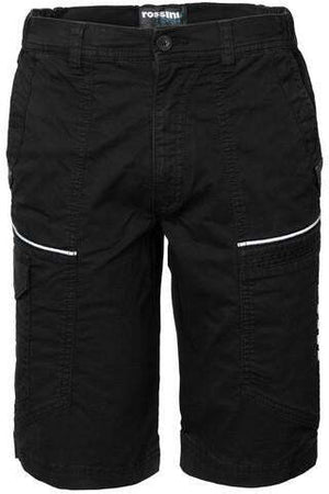 Bermuda R-Stretch Nero Pantaloncino da Lavoro con Tasconi Elasticizzato