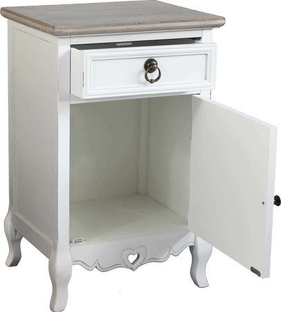 BERNADETTE---mobiletto-1-cassetto-1-anta-in-legno-di-paulownia-shabby-chic-44x34x68-Bianco-Milani-Home