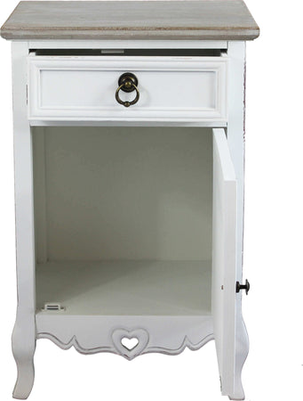 BERNADETTE---mobiletto-1-cassetto-1-anta-in-legno-di-paulownia-shabby-chic-44x34x68-Bianco-Milani-Home
