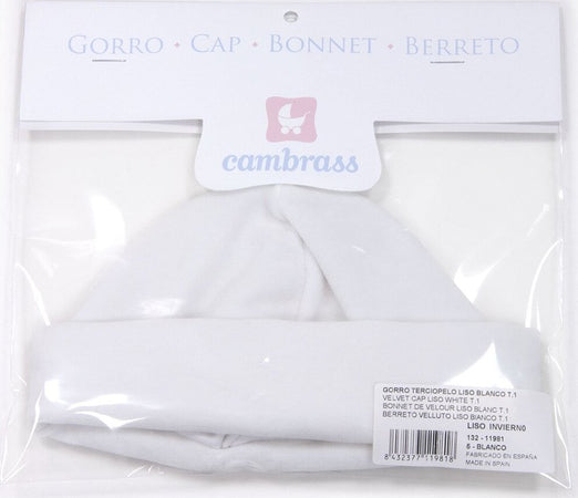 Berretto Velluto Liso Bianco Taglia 1 Moda/Prima infanzia/Abbigliamento/Accessori per bambino/Berretti e cappellini La Casa Del Bebè - Napoli, Commerciovirtuoso.it