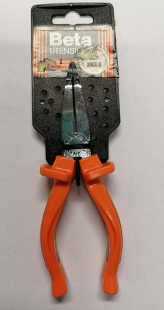 BETA-1164/160---PINZE-A-BECCHI-PIATTI-LUNGHISSIMI-PIEGATI-ZIGRINATI-MANICO-ARANCIO-160MM