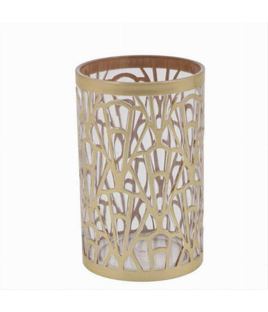 Bicchiere Porta Spazzolini Accessorio Bagno Oro Stile Contemporaneo Arredo 59098