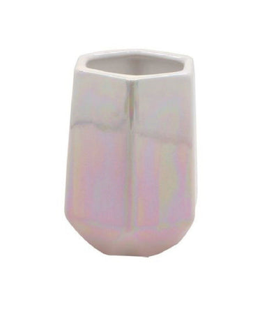 Bicchiere Porta Spazzolini Esagonale Effetto Visivo Accessori Arredo Bagno 79940