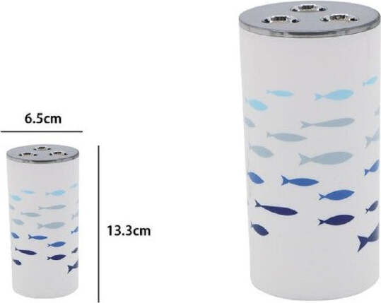 Bicchiere-Porta-Spazzolino-3-Fori-In-Plastica-Accessorio-Bagno-Pesciolini-69882